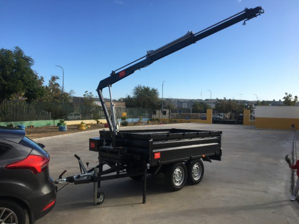 basculante desmontable ruedas abajo remolques carro carro aceituna acituna sobreportalon mantas