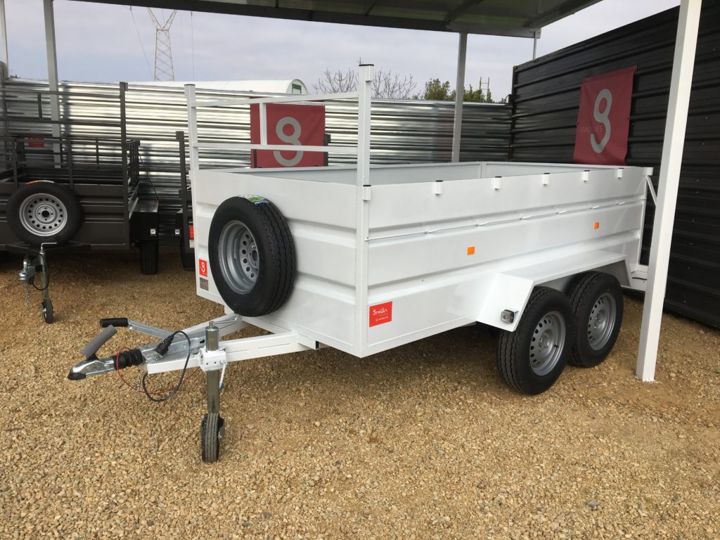 Remolque de 2 ejes Con freno, medidas 3m x 1.55m x 0.52m + Diferentes